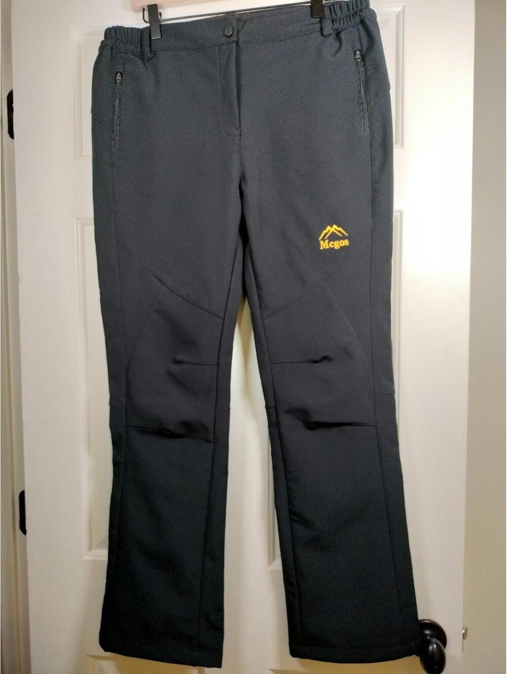 Mcgos Fleece Lined Hiking Pants XXL (Fits L/XL - See Measurements) Black